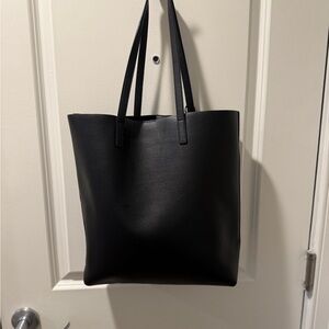 Saint Laurent Medium Calfskin Black Shopper Tote